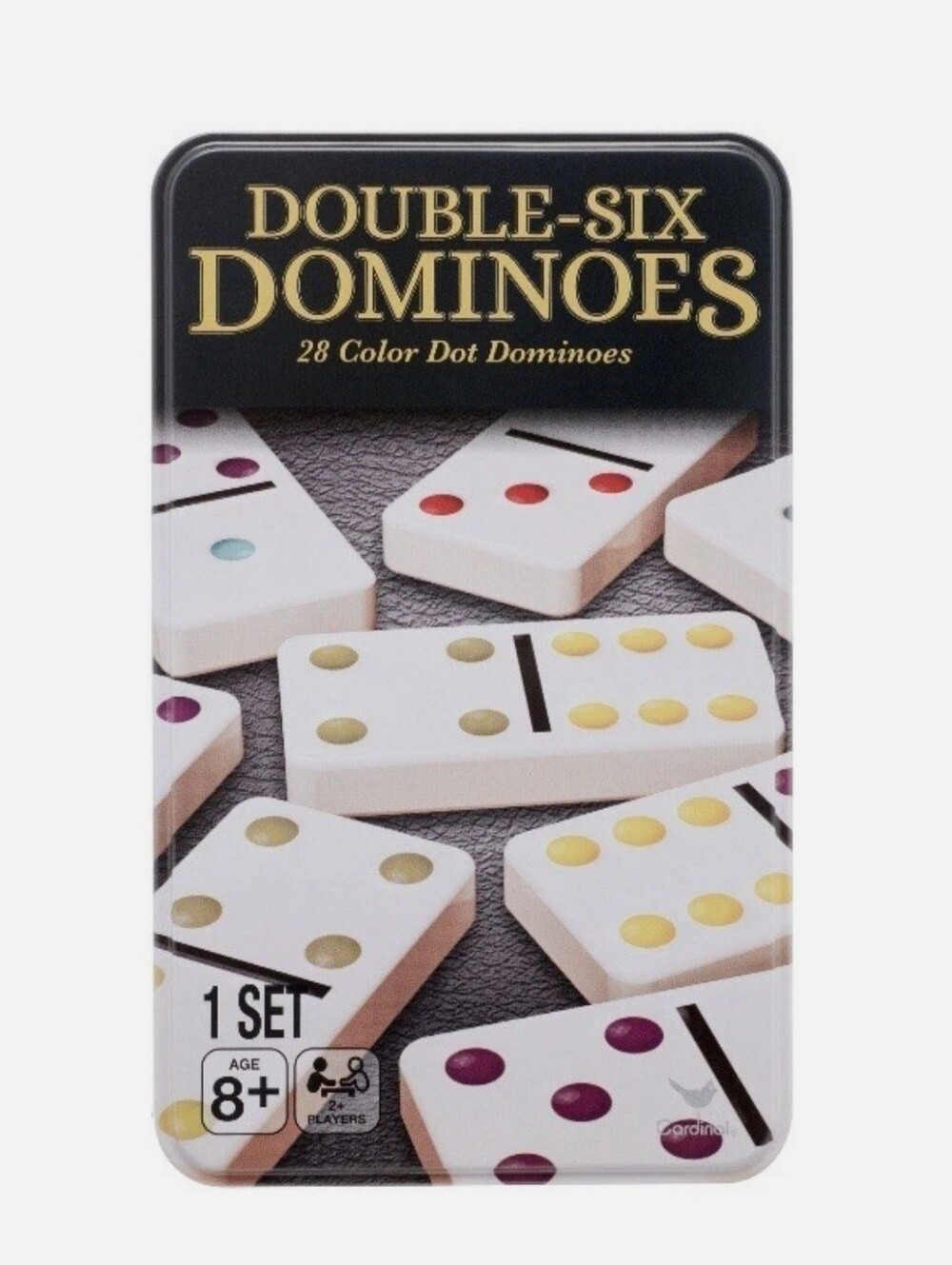 Double Six Dominoes, 28 Colored Dots, Cardinal Game Set - Complete Set